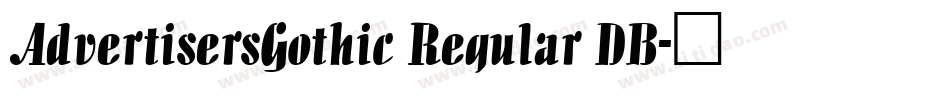 AdvertisersGothic Regular DB字体转换